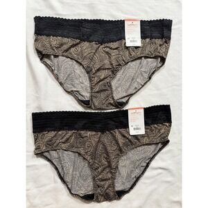 NEW Warners Panty Lace Hi-Cut No Pinching/Problems Hipster Panty 2 Pair 3XLARGE